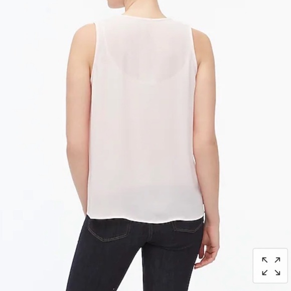 NWOT J.Crew Factory | Tie-front sleeveless blouse | Light Pink | Size M - Picture 3 of 14